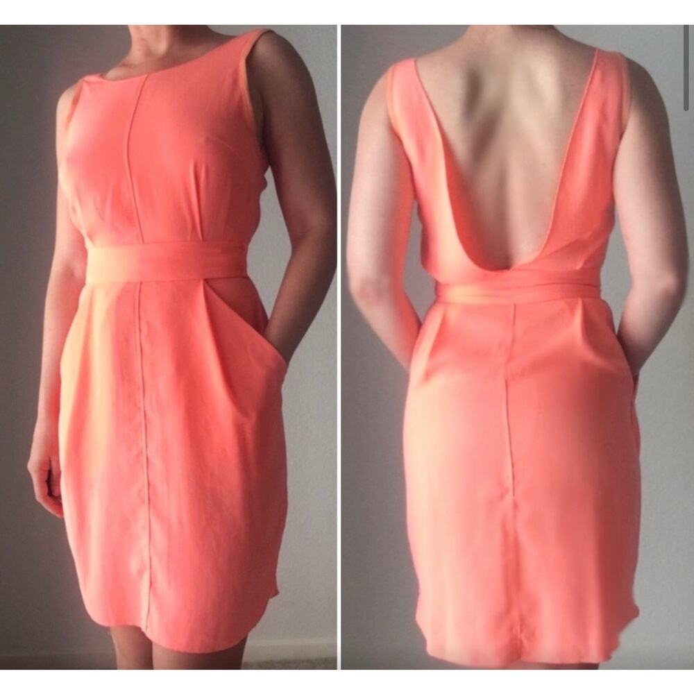 Aritzia Wilfred Hot Coral Florescant Dress - Urban Outfitters - size 10